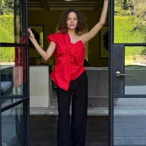 Benaar LA Maisy statement top (shown in red) — Pink